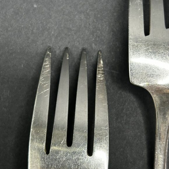 Oneida Community Sheraton Salad Fork Silverplate Flatware Antique 1910 Set of 4 - Picture 5 of 10